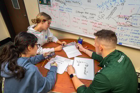 Students studying