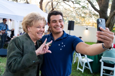 President Law at Holiday Open House