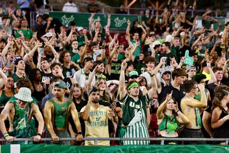 USF students at football home opener