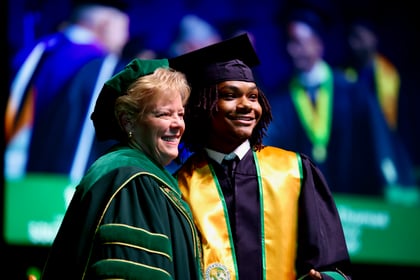 President Law with summer 2025 graduate