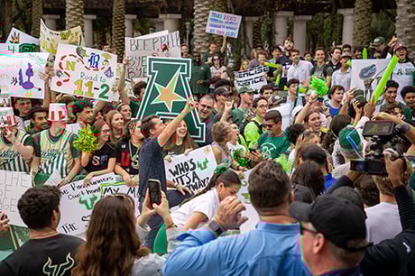 Students, fans at ESPN's on-campus broadcast