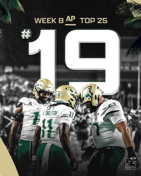 Football team ranked No. 19 nationally