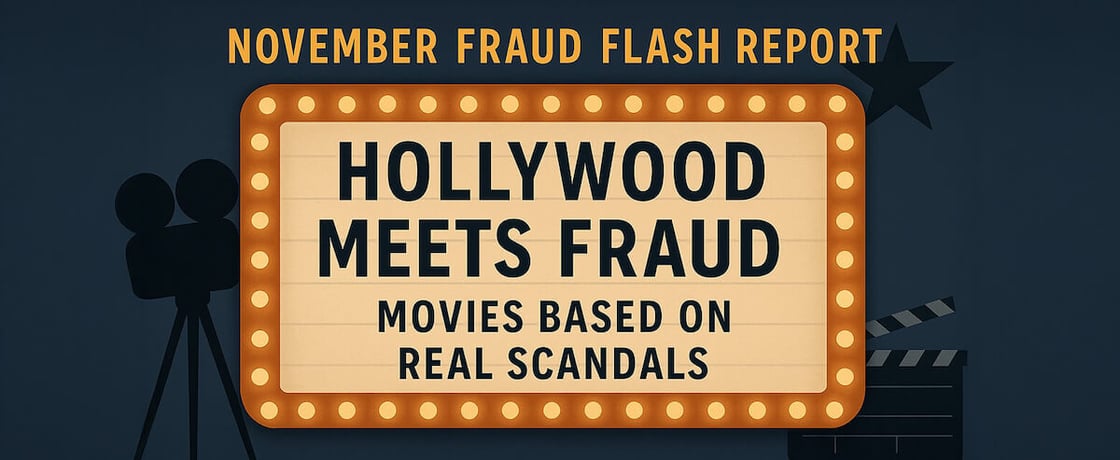 November Fraud Flash Report, Hollywood Meets Fraud. Movies based on real scandals.