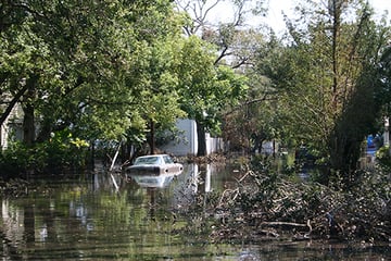 Post-hurricane flooding