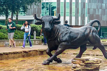 Fountain outside Marshall Student Center